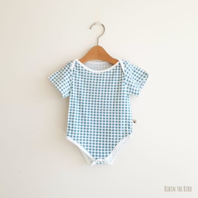 SAEROBIN - Korean Children Fashion - #Kfashion4kids - Check Short Sleeves Bodysuit - 5