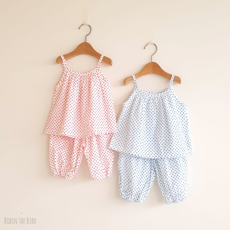 SAEROBIN - Korean Children Fashion - #Kfashion4kids - Heart String Sleeveless Top Bottom Set