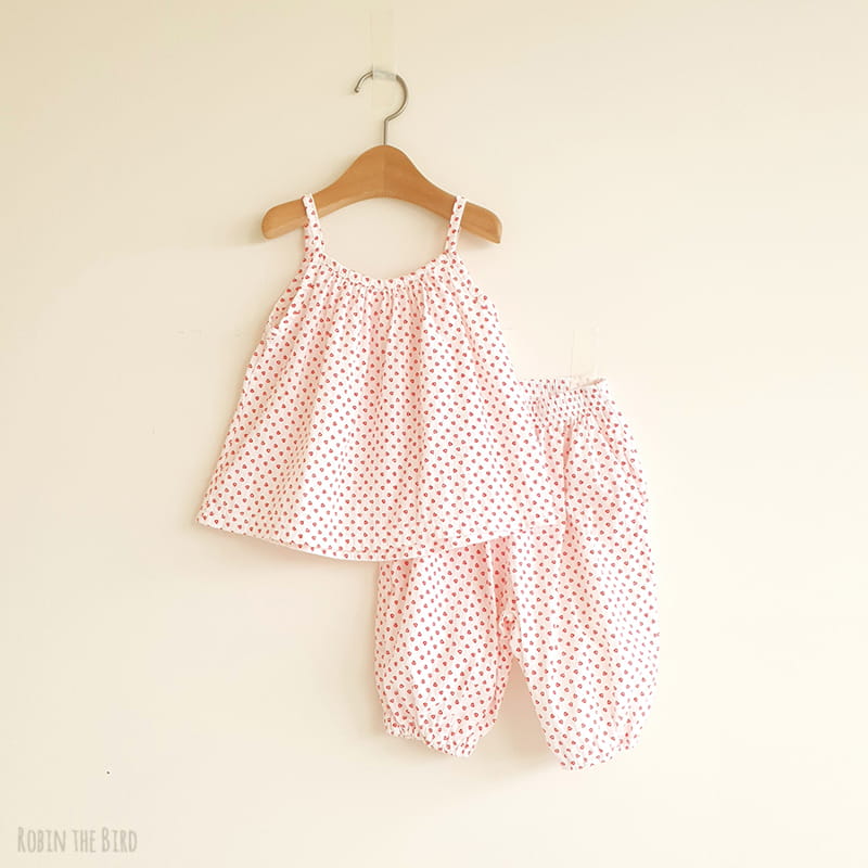 SAEROBIN - Korean Children Fashion - #Kfashion4kids - Heart String Sleeveless Top Bottom Set - 3