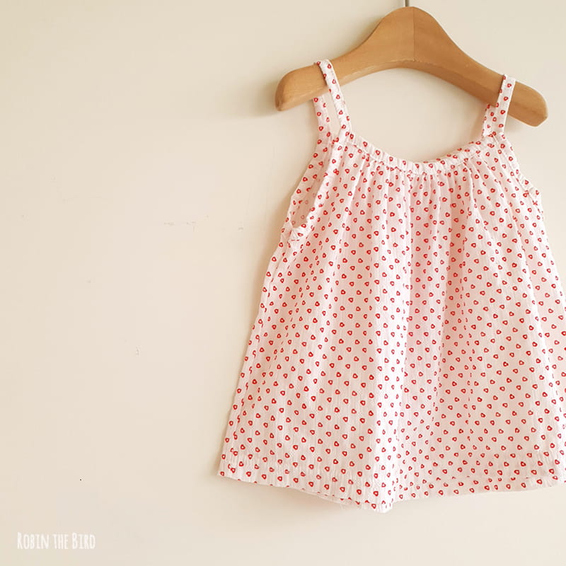 SAEROBIN - Korean Children Fashion - #Kfashion4kids - Heart String Sleeveless Top Bottom Set - 6