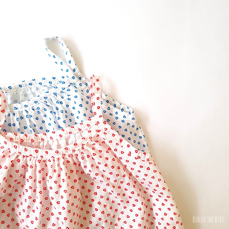 SAEROBIN - Korean Children Fashion - #Kfashion4kids - Heart String Sleeveless Top Bottom Set - 9