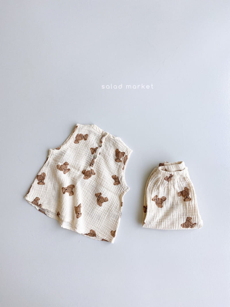 SALAD MARKET - Korean Children Fashion - #Kfashion4kids - Teddy Bear Top Bottom Set - 10
