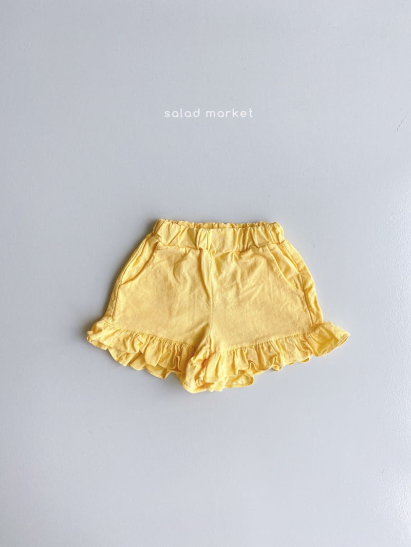 SALAD MARKET - Korean Children Fashion - #Kfashion4kids - Linen Frill Shorts - 10