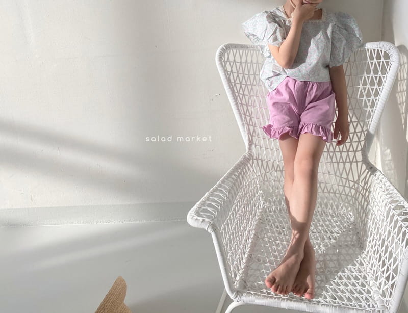 SALAD MARKET - Korean Children Fashion - #Kfashion4kids - Linen Frill Shorts - 7