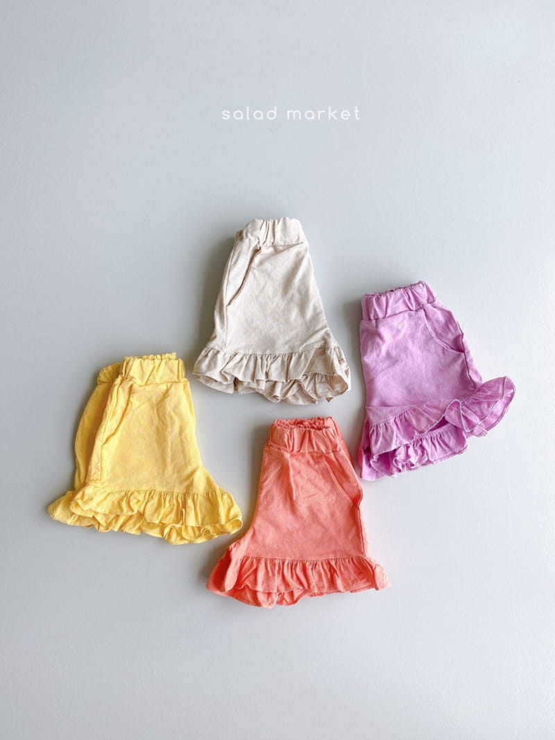 SALAD MARKET - Korean Children Fashion - #Kfashion4kids - Linen Frill Shorts - 9