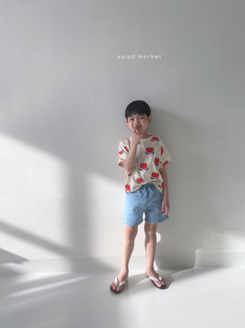 SALAD MARKET - Korean Children Fashion - #Kfashion4kids - Playground Denim Shorts - 7
