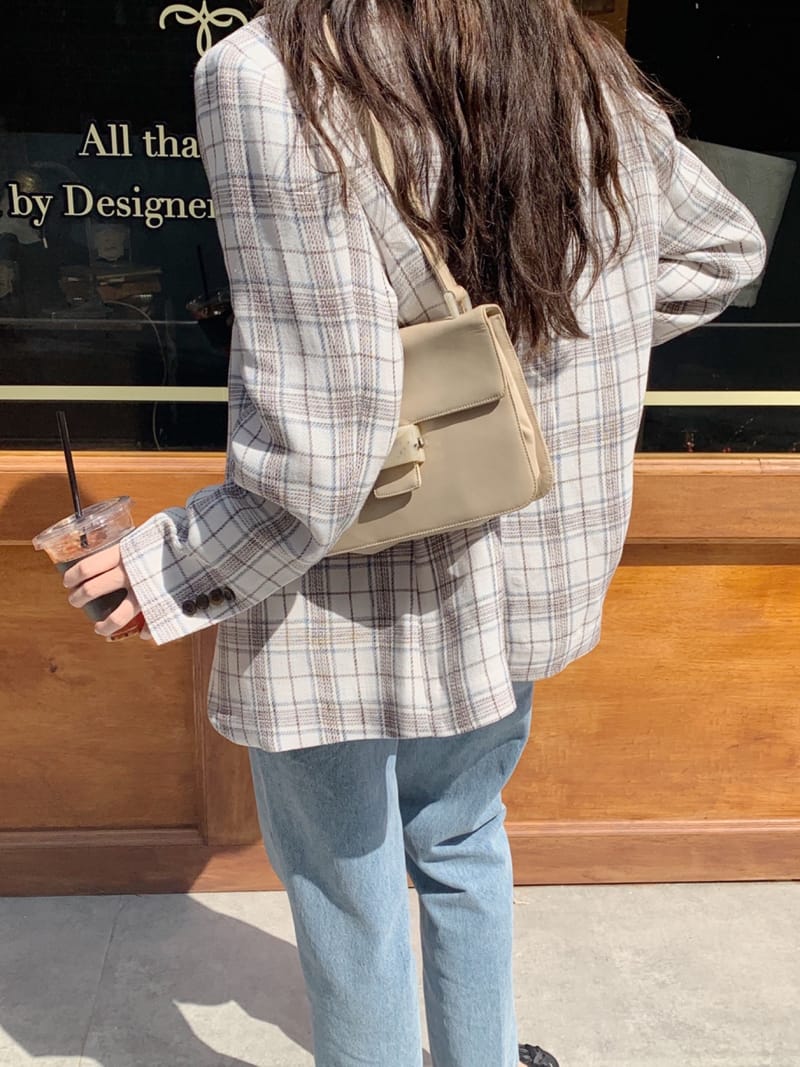 SEASON - Korean Children Fashion - #Kfashion4kids - Linen check Jacket - 3