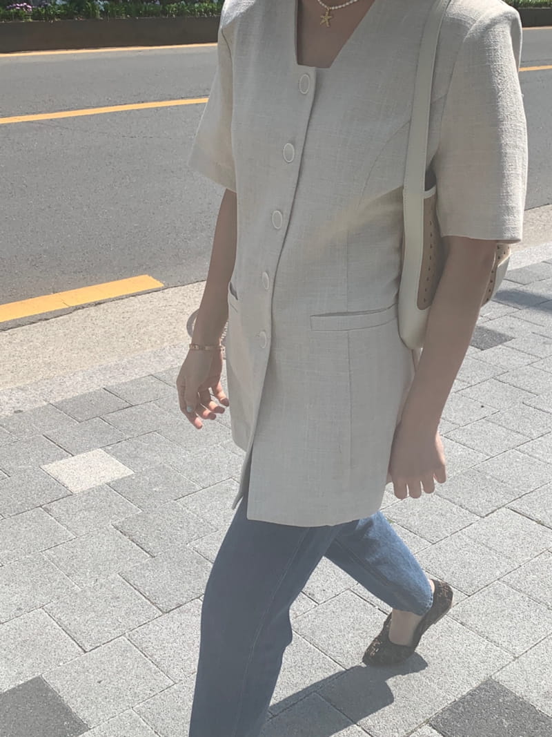 SEASON - Korean Children Fashion - #Kfashion4kids - Linen Square Jacket - 4