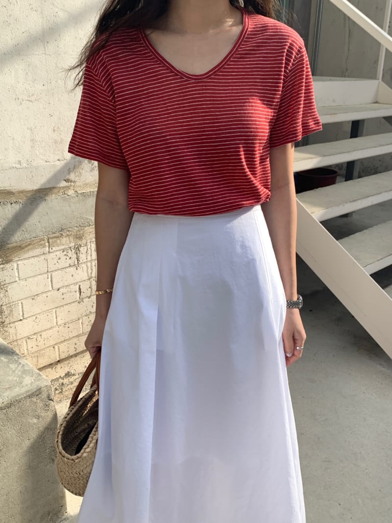 SEASON - Korean Children Fashion - #Kfashion4kids - Linen Stripe Tee