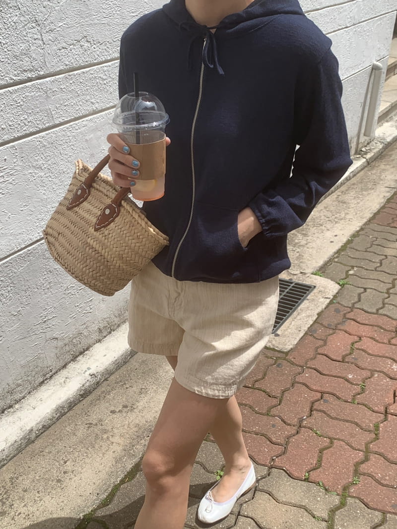 SEASON - Korean Children Fashion - #Kfashion4kids - Linen Hoody zip-up