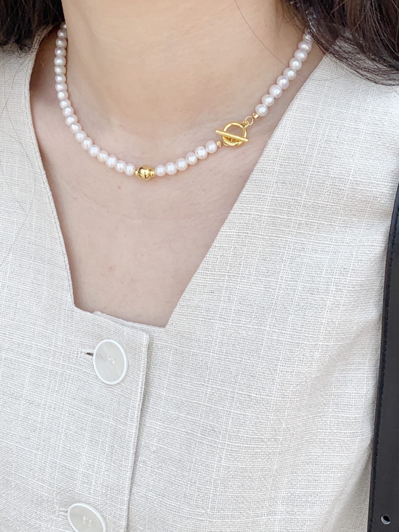 SEASON - Korean Children Fashion - #Kfashion4kids - Gold Fresh Water Pearl - 4