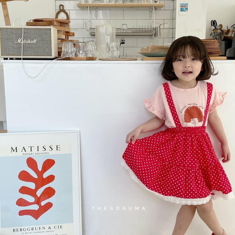 SHINSEAGE KIDS - Korean Children Fashion - #Kfashion4kids - Dot Dungarees Cancan Skirt - 5