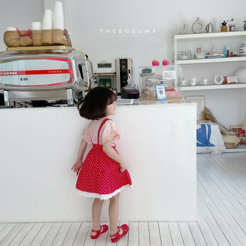 SHINSEAGE KIDS - Korean Children Fashion - #Kfashion4kids - Dot Dungarees Cancan Skirt - 8