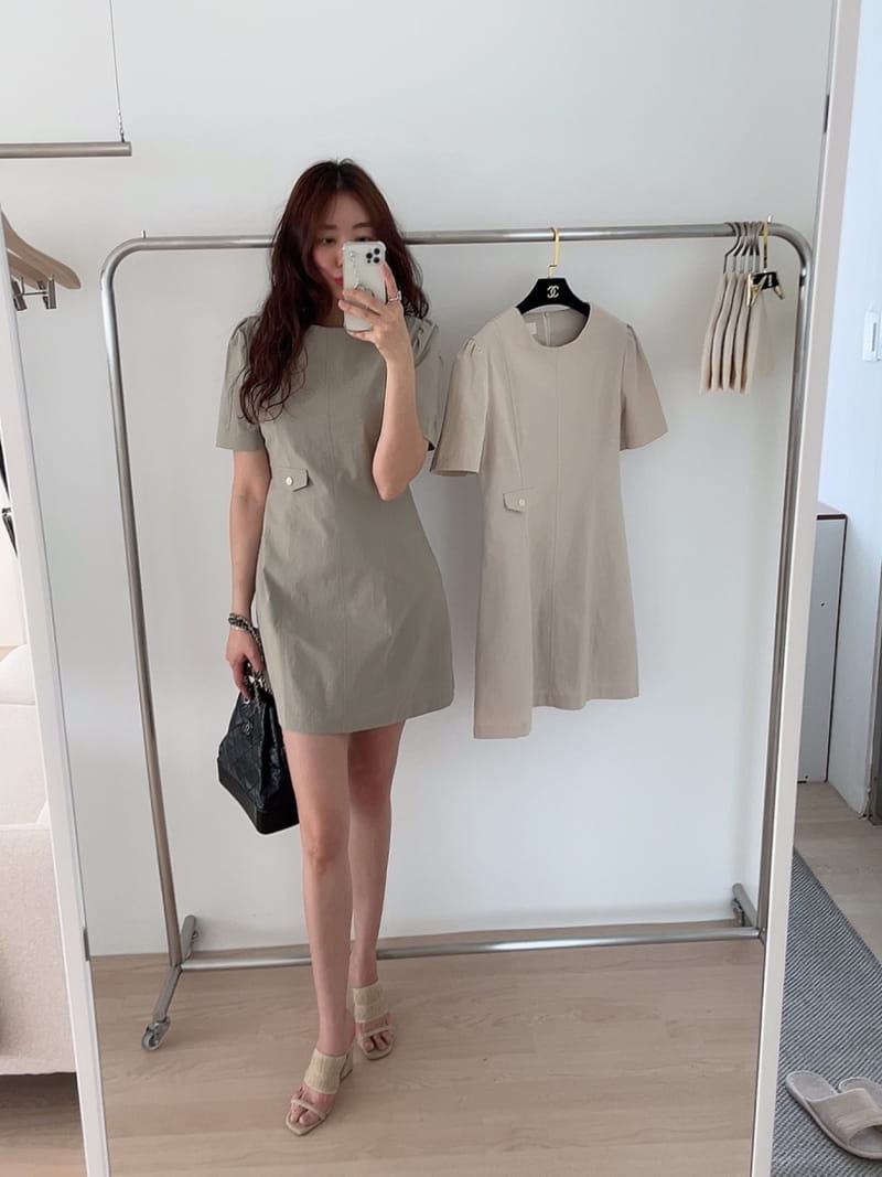 STAY - Korean Children Fashion - #Kfashion4kids - Slit Pocket One-piece - 3