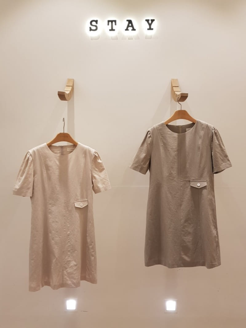 STAY - Korean Children Fashion - #Kfashion4kids - Slit Pocket One-piece - 4
