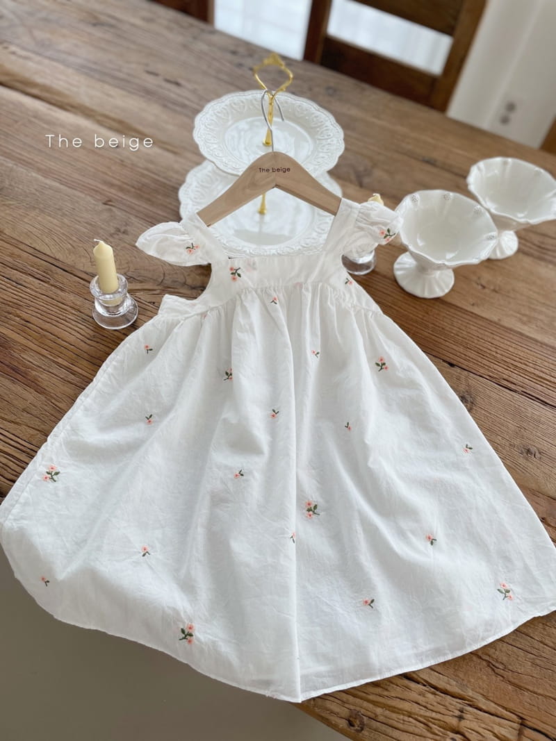 THE BEIGE - Korean Children Fashion - #Kfashion4kids - Embroidery One-piece