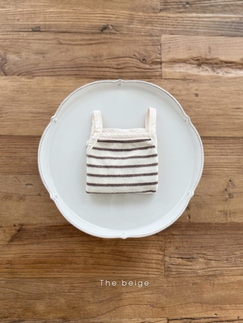 THE BEIGE - Korean Children Fashion - #Kfashion4kids - Terry Stripes Top Bottom Set - 3