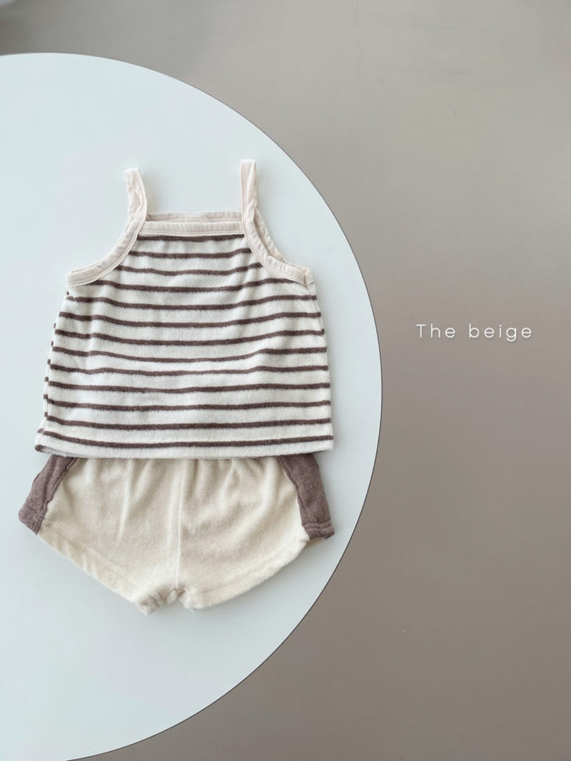 THE BEIGE - Korean Children Fashion - #Kfashion4kids - Terry Stripes Top Bottom Set - 4