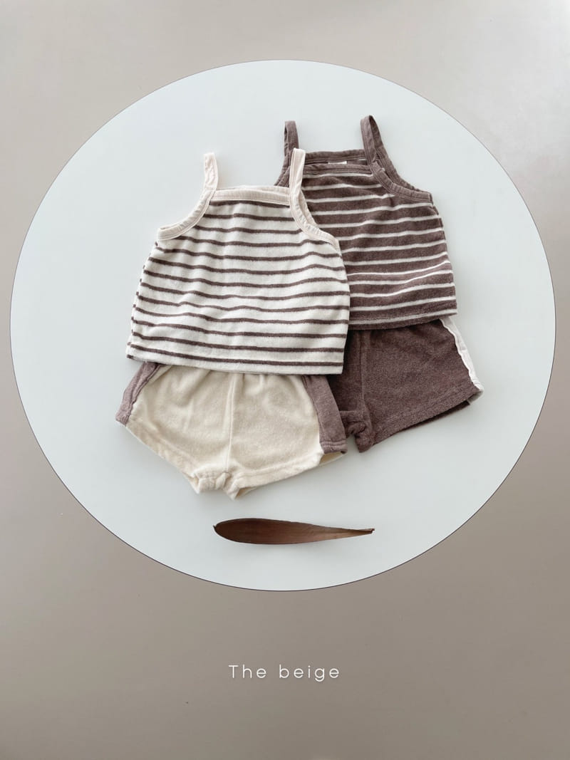 THE BEIGE - Korean Children Fashion - #Kfashion4kids - Terry Stripes Top Bottom Set - 7