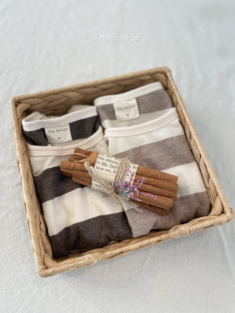 THE BEIGE - Korean Children Fashion - #Kfashion4kids - Big Stripes Sleeveless Shorts Set