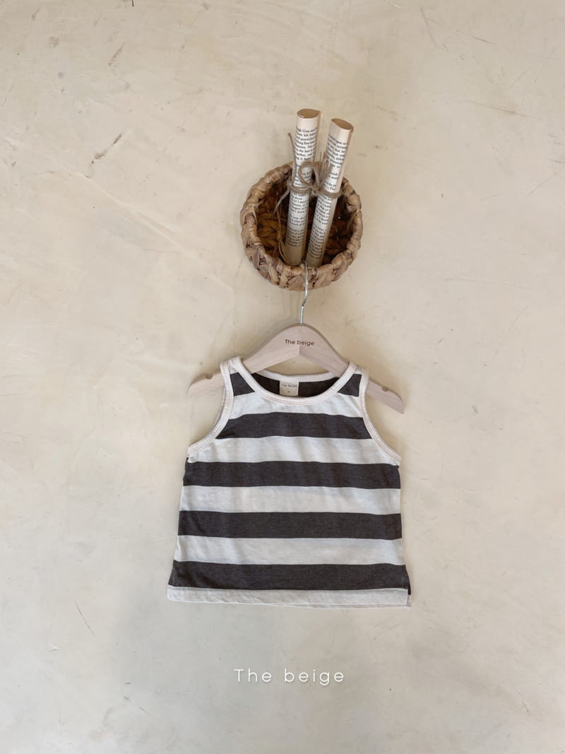 THE BEIGE - Korean Children Fashion - #Kfashion4kids - Big Stripes Sleeveless Shorts Set - 7