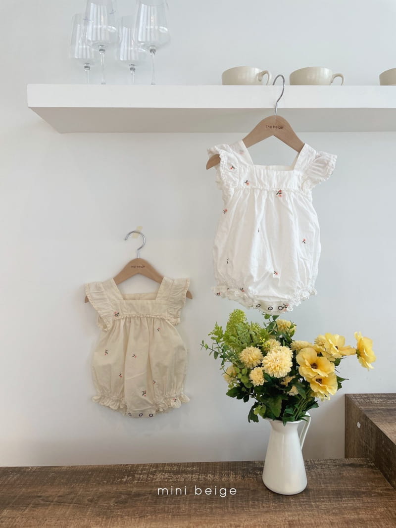 THE BEIGE - Korean Children Fashion - #Kfashion4kids - Embroidery Bodysuit - 12