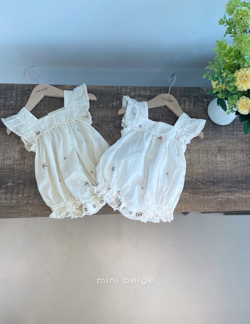 THE BEIGE - Korean Children Fashion - #Kfashion4kids - Embroidery Bodysuit - 2