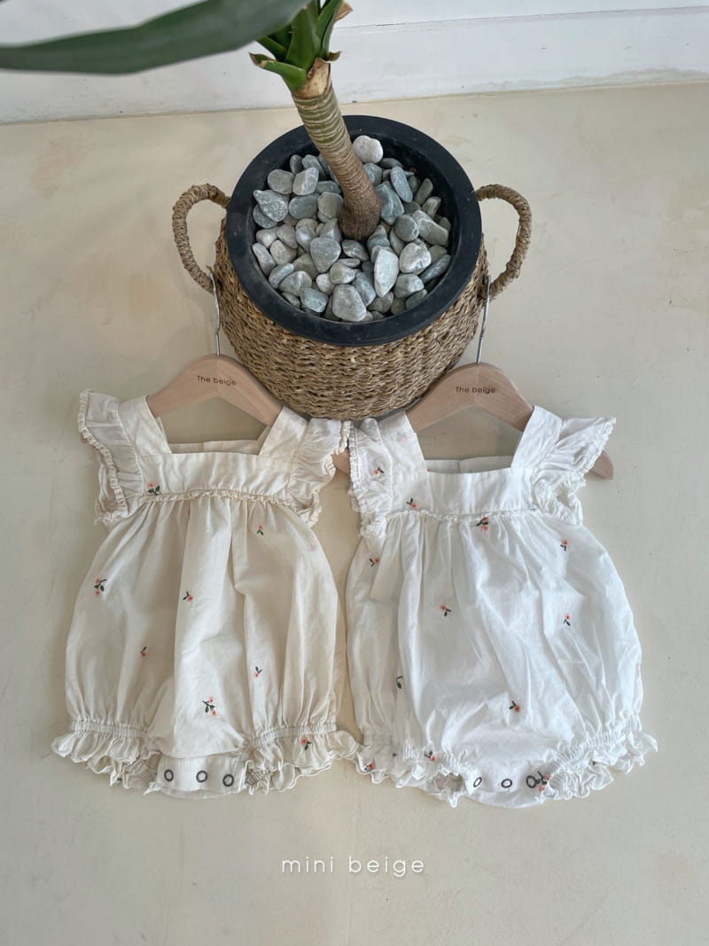 THE BEIGE - Korean Children Fashion - #Kfashion4kids - Embroidery Bodysuit - 4