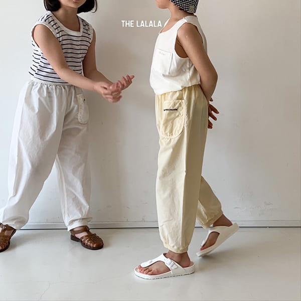 THE LALALA - Korean Children Fashion - #Kfashion4kids - Here Embroidery Jogger Pants 1+1