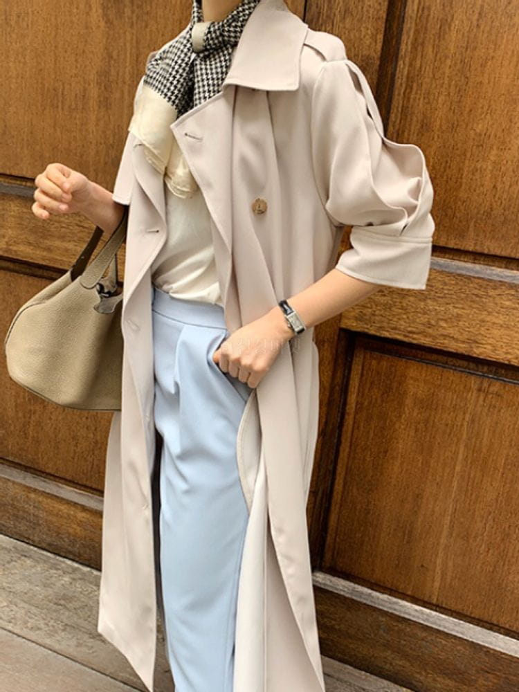 THE SAND - Korean Children Fashion - #Kfashion4kids - Short Sleeves Burberry Coat - 2