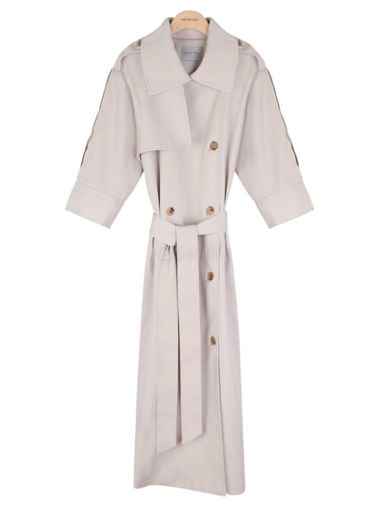 THE SAND - Korean Children Fashion - #Kfashion4kids - Short Sleeves Burberry Coat - 4