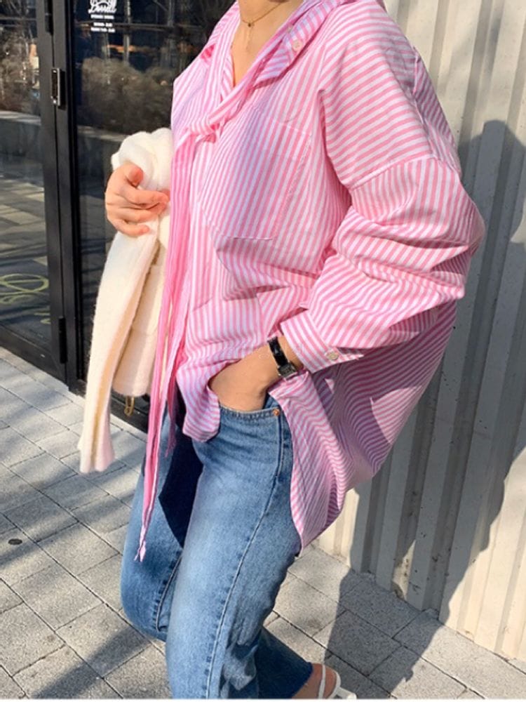 THE SAND - Korean Children Fashion - #Kfashion4kids - Long Ribbon Shirts