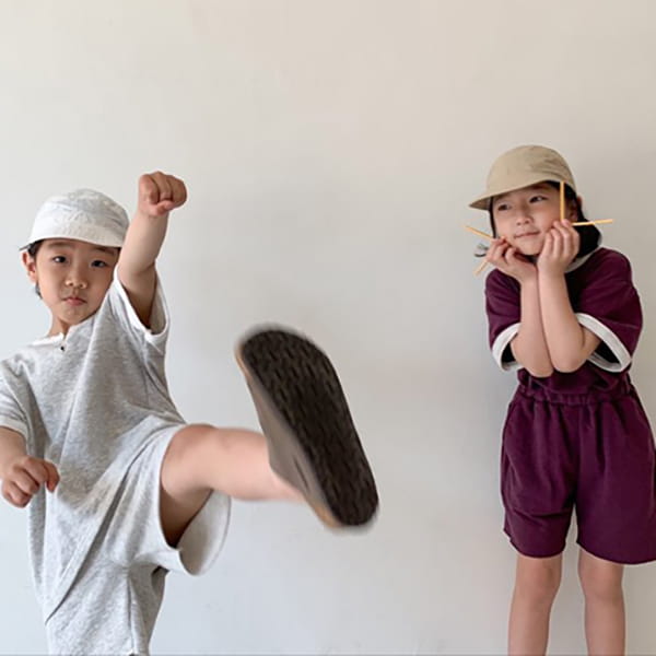 TOE - Korean Children Fashion - #Kfashion4kids - Henry Neck Top Bottom Set