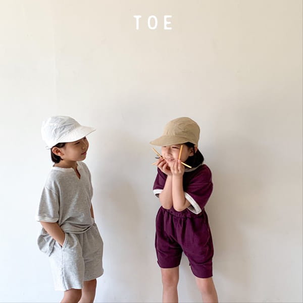 TOE - Korean Children Fashion - #Kfashion4kids - Henry Neck Top Bottom Set - 5