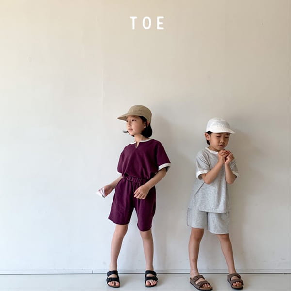 TOE - Korean Children Fashion - #Kfashion4kids - Henry Neck Top Bottom Set - 6