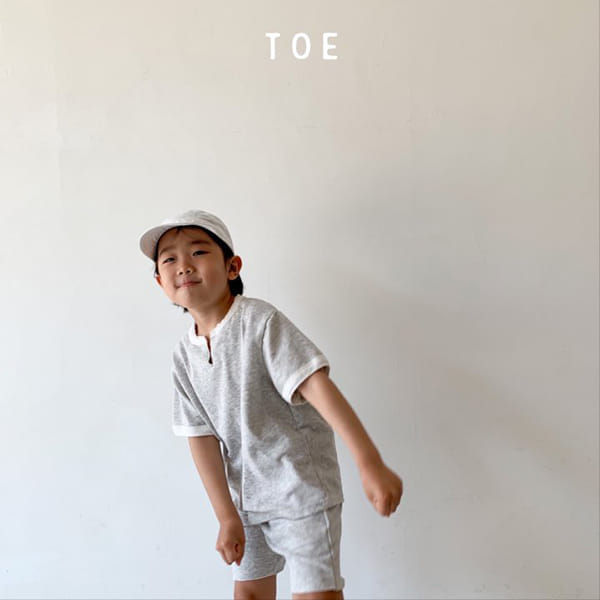TOE - Korean Children Fashion - #Kfashion4kids - Henry Neck Top Bottom Set - 7