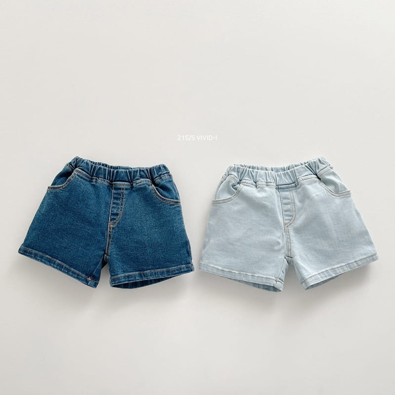 VIVID I - Korean Children Fashion - #Kfashion4kids - Micket Denim Shorts - 12
