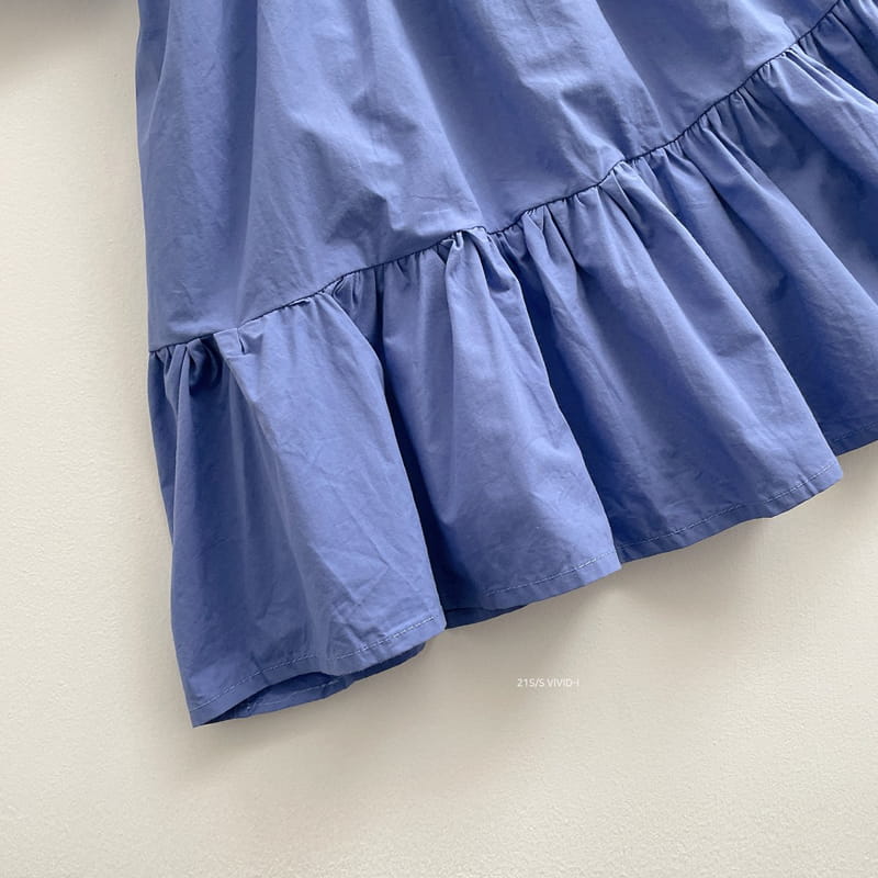 VIVID I - Korean Children Fashion - #Kfashion4kids - Puff Sleeves One-piece - 6