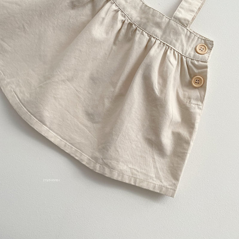 VIVID I - Korean Children Fashion - #Kfashion4kids - Dungarees Skirt Blouse Set - 7