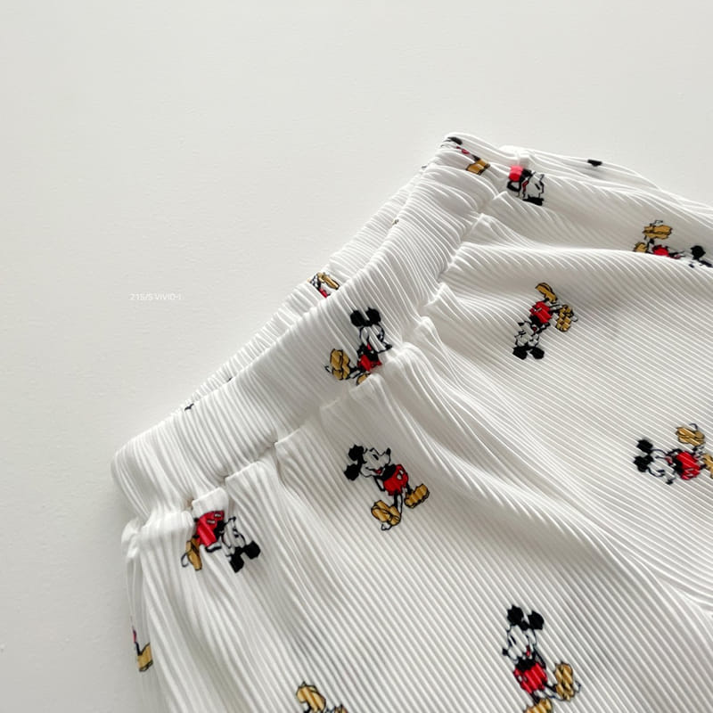 VIVID I - Korean Children Fashion - #Kfashion4kids - Mickey Pleats Top Bottom Set - 5