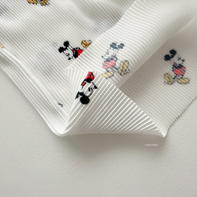 VIVID I - Korean Children Fashion - #Kfashion4kids - Mickey Pleats Top Bottom Set - 6