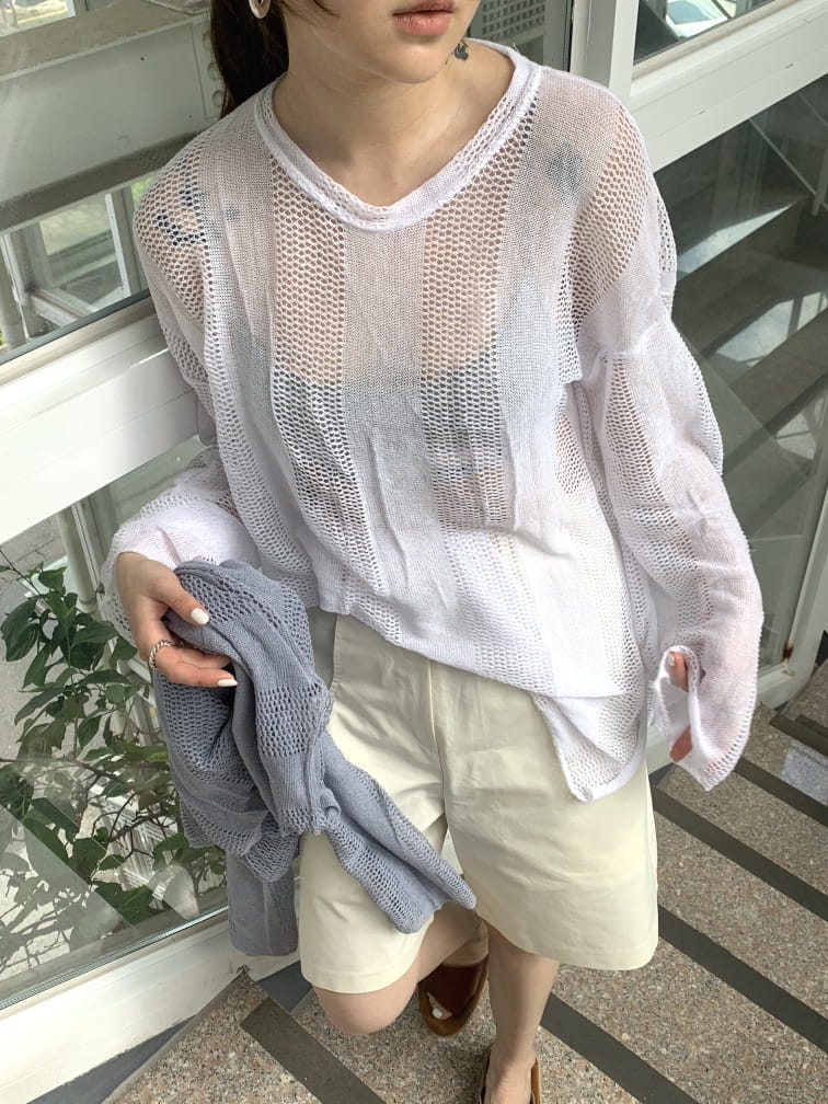 WEARING - Korean Children Fashion - #Kfashion4kids - See-Through Knitwear