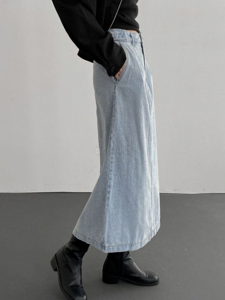 WEARING - Korean Children Fashion - #Kfashion4kids - Buckle Denim Skirt