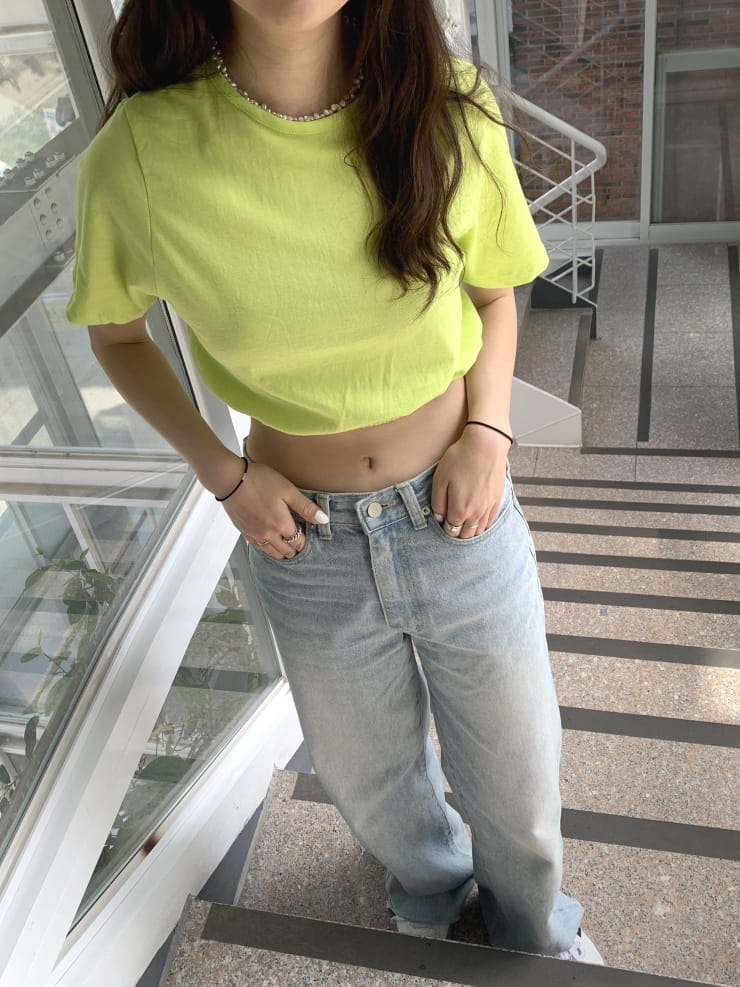 WEARING - Korean Children Fashion - #Kfashion4kids - Banding Crop Tee - 2