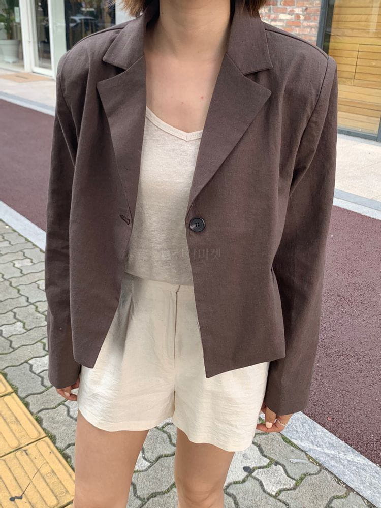 WEARING - Korean Children Fashion - #Kfashion4kids - Heblinen Cropped Jacket