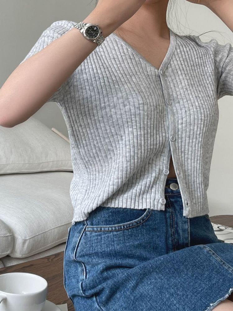 WEARING - Korean Children Fashion - #Kfashion4kids - Porridge Ribs Cardigan - 3