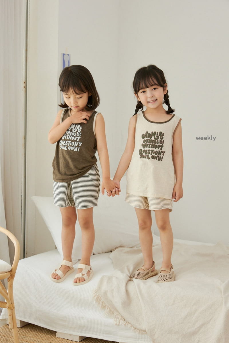 WEEKLY - Korean Children Fashion - #Kfashion4kids - Cozy Color Sleeveless Tee - 4