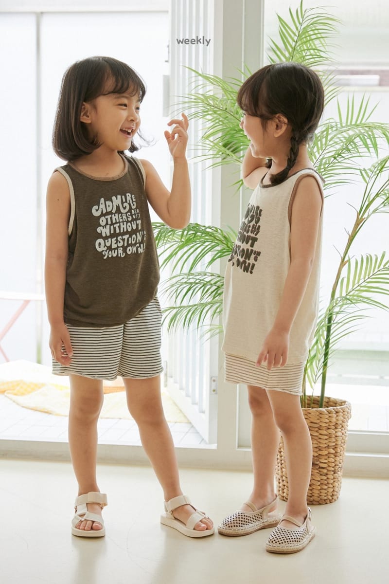 WEEKLY - Korean Children Fashion - #Kfashion4kids - Cozy Color Sleeveless Tee - 5