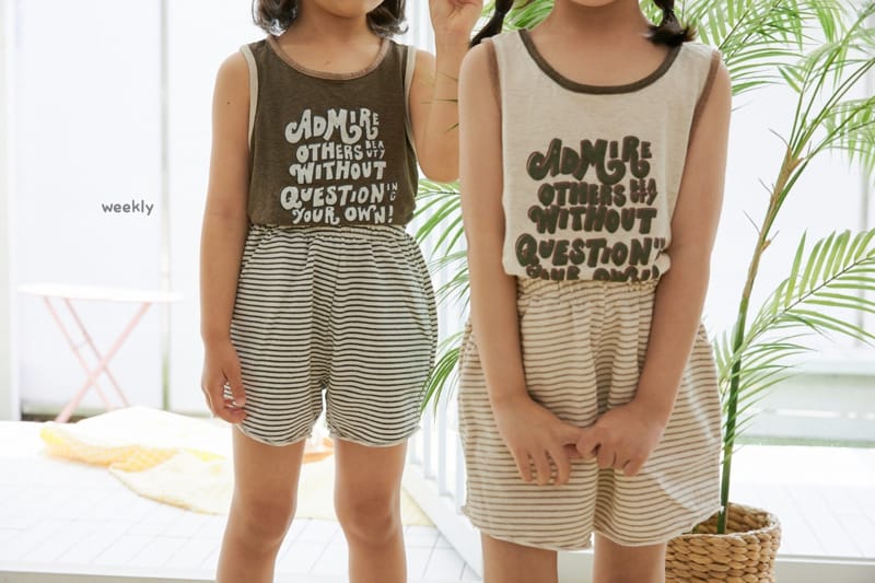 WEEKLY - Korean Children Fashion - #Kfashion4kids - Cozy Color Sleeveless Tee - 6