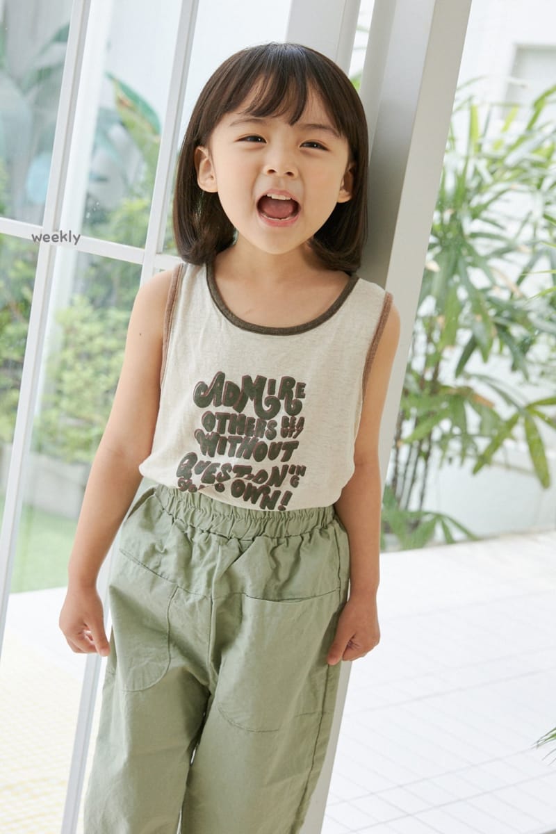 WEEKLY - Korean Children Fashion - #Kfashion4kids - Cozy Color Sleeveless Tee - 8
